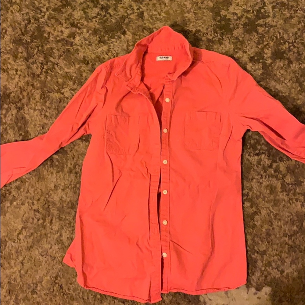 Old Navy Coral Button Down Shirt